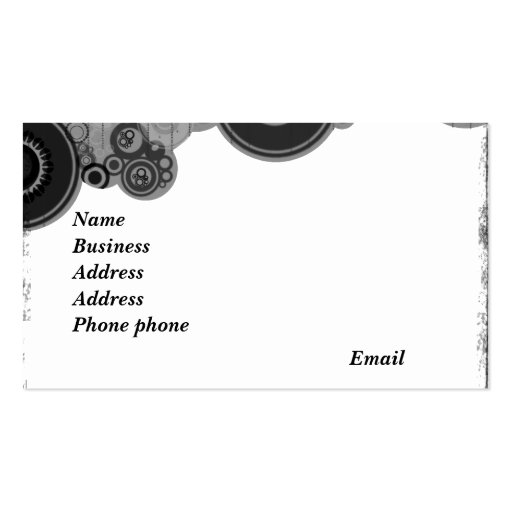 Retro Design  Profile Card Business Cards (back side)