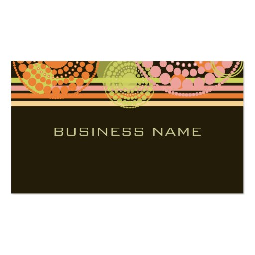 Retro design profile cards business card (back side)