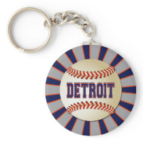RETRO DETROIT BASEBALL KEYCHAIN