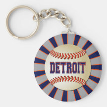 RETRO DETROIT BASEBALL KEYCHAIN