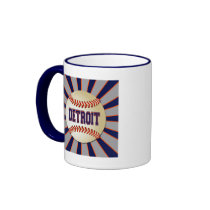 RETRO DETROIT BASEBALL COFFEE MUGS