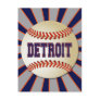 RETRO DETROIT BASEBALL POSTCARD