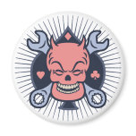 Retro Devil Skull Wrenches magnets