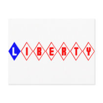 Retro Diamonds Liberty Post Card