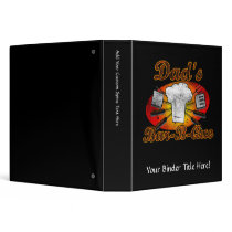Retro Diner, Dad's Bar-B-Que 3 Ring Binder