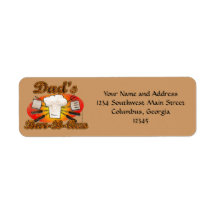 Retro Diner, Dad's Bar-B-Que Return Address Labels