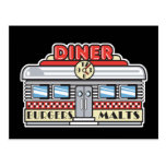 retro diner design postcards