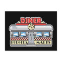 retro diner design postcards