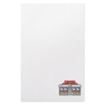 retro diner design stationery design