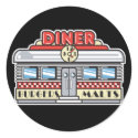 retro diner design stickers