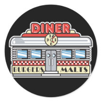 retro diner design stickers