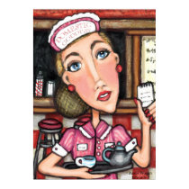 Retro Diner Diva Art Print