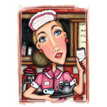 Retro Diner Diva T-Shirt by jamiecreates1 Retro Diner Diva T-Shirt