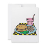 retro diner fast food meal invites