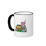 retro diner fast food meal mugs
