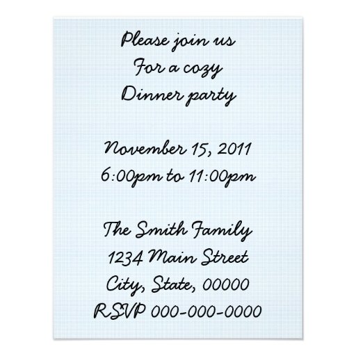 Retro Dinner Party Custom Invitations