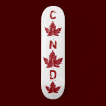 Retro Distressed Canada Maple Leaf Skateboard skateboards