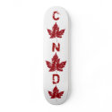 Retro Distressed Canada Maple Leaf Skateboard by artist_kim_hunter Retro Distressed Canada Maple Leaf Skateboard