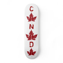 Retro Distressed Canada Maple Leaf Skateboard by artist_kim_hunter Retro Distressed Canada Maple Leaf Skateboard