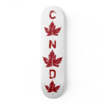 Retro Distressed Canada Maple Leaf Skateboard