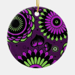 Retro Distressed Floral Pattern Double-Side Ornament