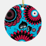 Retro Distressed Floral Pattern Double-Side Ornaments