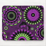 Retro Distressed Purple  Floral Pattern Customized mousepads