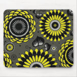 Retro Distressed Yellow Floral Pattern Customized mousepads