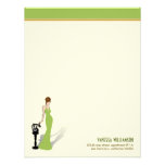Retro Diva Custom Flat Note Cards (lime) Invitations