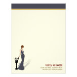 Retro Diva Custom Flat Note Cards (slate) Personalized Announcement