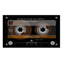 Retro DJ Music Cassette MixTape Business Card