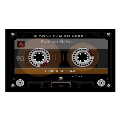 Retro DJ Music Cassette MixTape Business Card (front side)