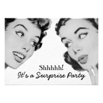 Retro Do Tell Surprise Birthday Party invitations