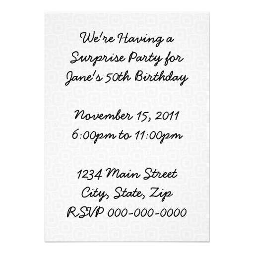 Retro Do Tell Surprise Birthday Party Personalized Announcements