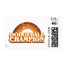 Retro Dodgeball Champion Custom Postage Stamp stamps
