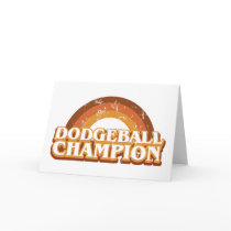 Retro Dodgeball Champion Greeting Card