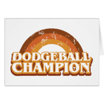 Retro Dodgeball Champion Greeting Card cards