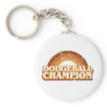 Retro Dodgeball Champion Keychain keychains