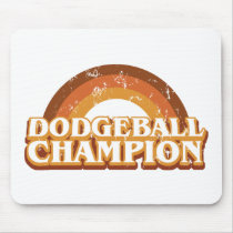 Retro Dodgeball Champion Mousepad mousepads