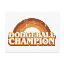 Retro Dodgeball Champion Postcard