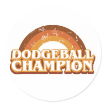 Retro Dodgeball Champion Sticker stickers