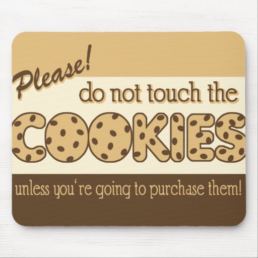 Retro Don't Touch the Cookies Mousepads