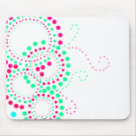 Retro Dot Flowers2 Mousepad