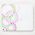 Retro Dot Flowers Mousepad by indolilly Retro Dot Flowers Mousepad