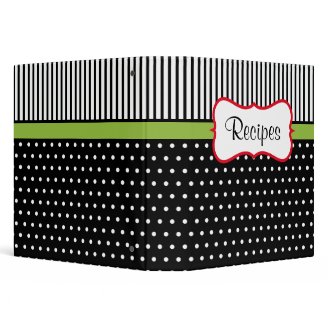 Retro Dot Recipe Binder