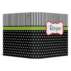 Retro Dot Recipe Binder binder