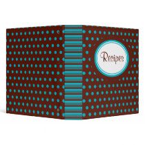 Retro Dot Recipe Binder