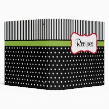 Retro Dot Recipe Binder