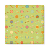 Retro Dots and Lines magnets by naturetees Retro Dots and Lines magnets