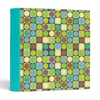 Retro dots and squares binders